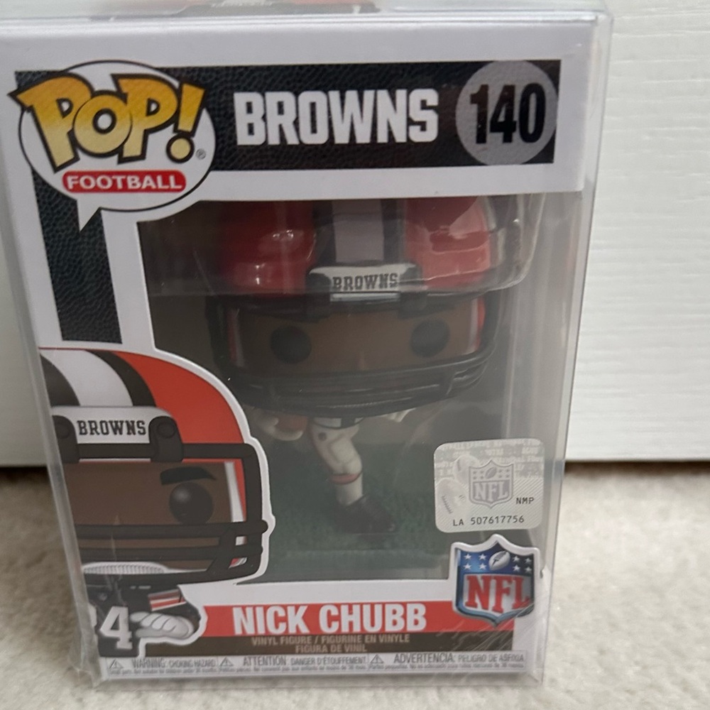 Nick Chubb Funko Pop! Browns Figure with Red and Black Helmet #140